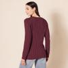 Amazon Essentials Women's Soft Fisherman Cable Long-Sleeve Crewneck Sweater (Available in Plus Size), Dark Burgundy, X-Small view 3