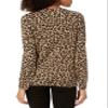 Amazon Essentials Women's Long-Sleeve Lightweight Crewneck Sweater (Available in Plus Size), Camel Cheetah, X-Large view 3