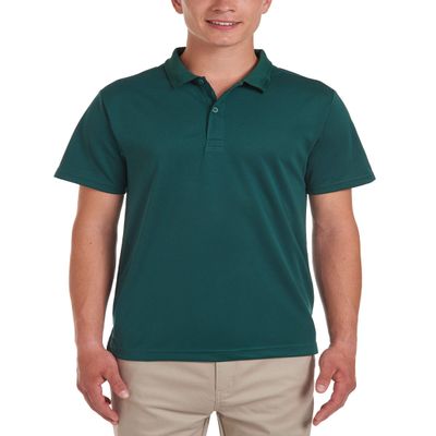 Chaps Young Mens Uniform Short Sleeve Performance Polo, Hunter, 40/41