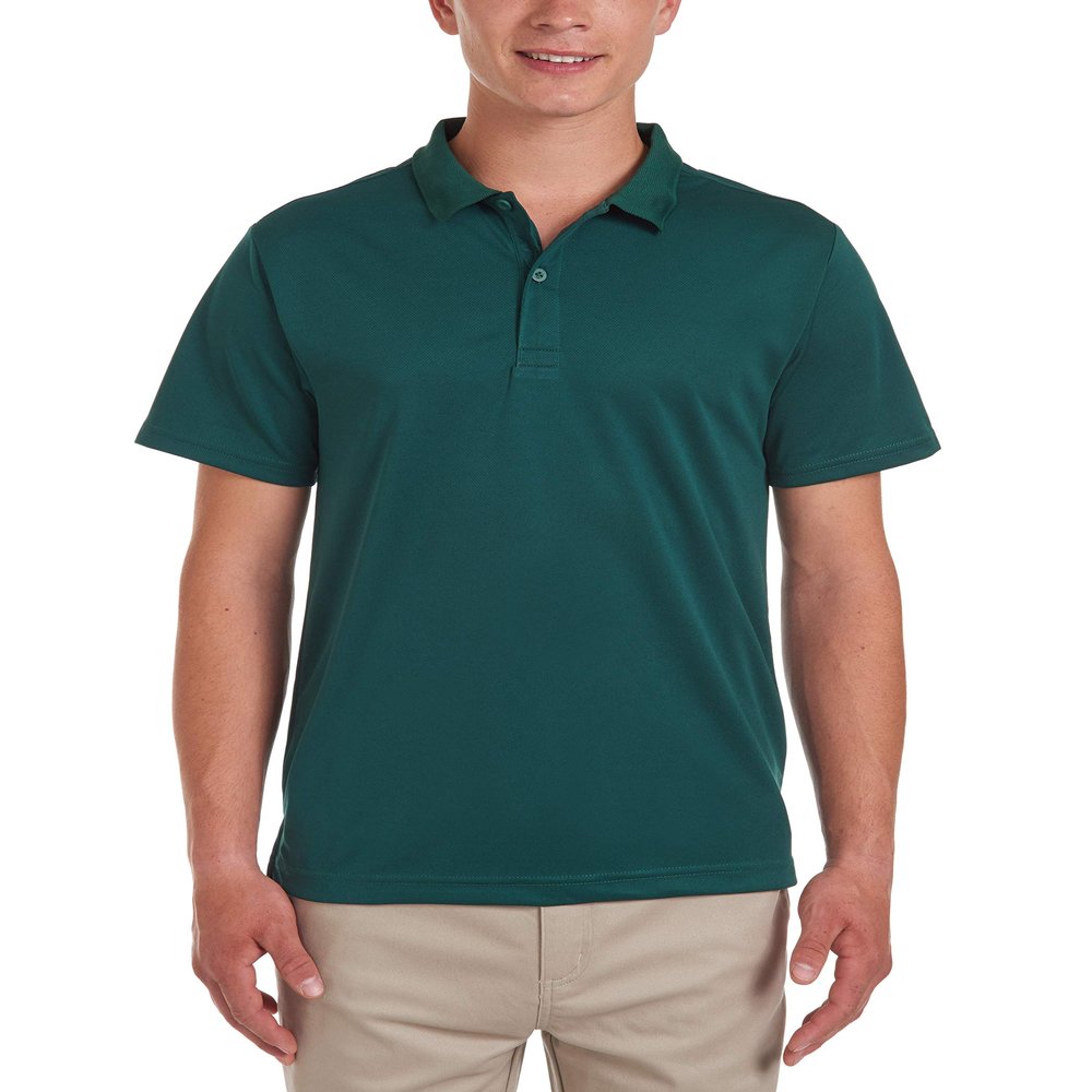 Chaps Young Mens Uniform Short Sleeve Performance Polo, Hunter, 40/41