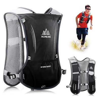 NARUTOO Lightweight Running Hydration Backpack, 5L 190g Running Hydration Vest for Women and Men Cycling Running Climbing Hiking Vest Pack (Black)