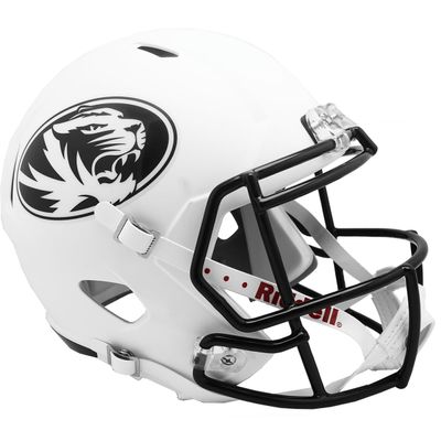 Riddell NCAA Missouri Tigers Helmet Full Size ReplicaHelmet Replica Full Size Speed Style Matte White, Team Colors, One Size