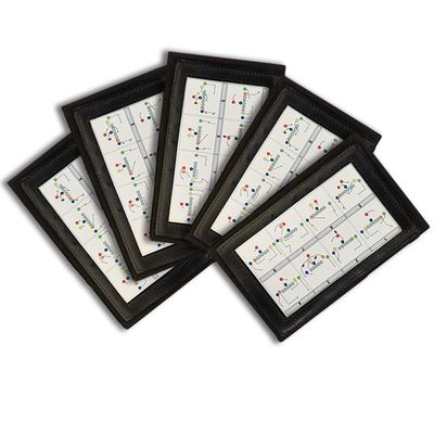 Wristband Interactive Adult Football Wristbands - Wrist Coach for Quarterbacks Black Football Play Wristbands - 5 Pack