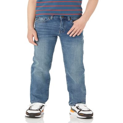 Amazon Essentials Boys' Regular Straight-Fit Jeans, Light Wash, 14 Plus