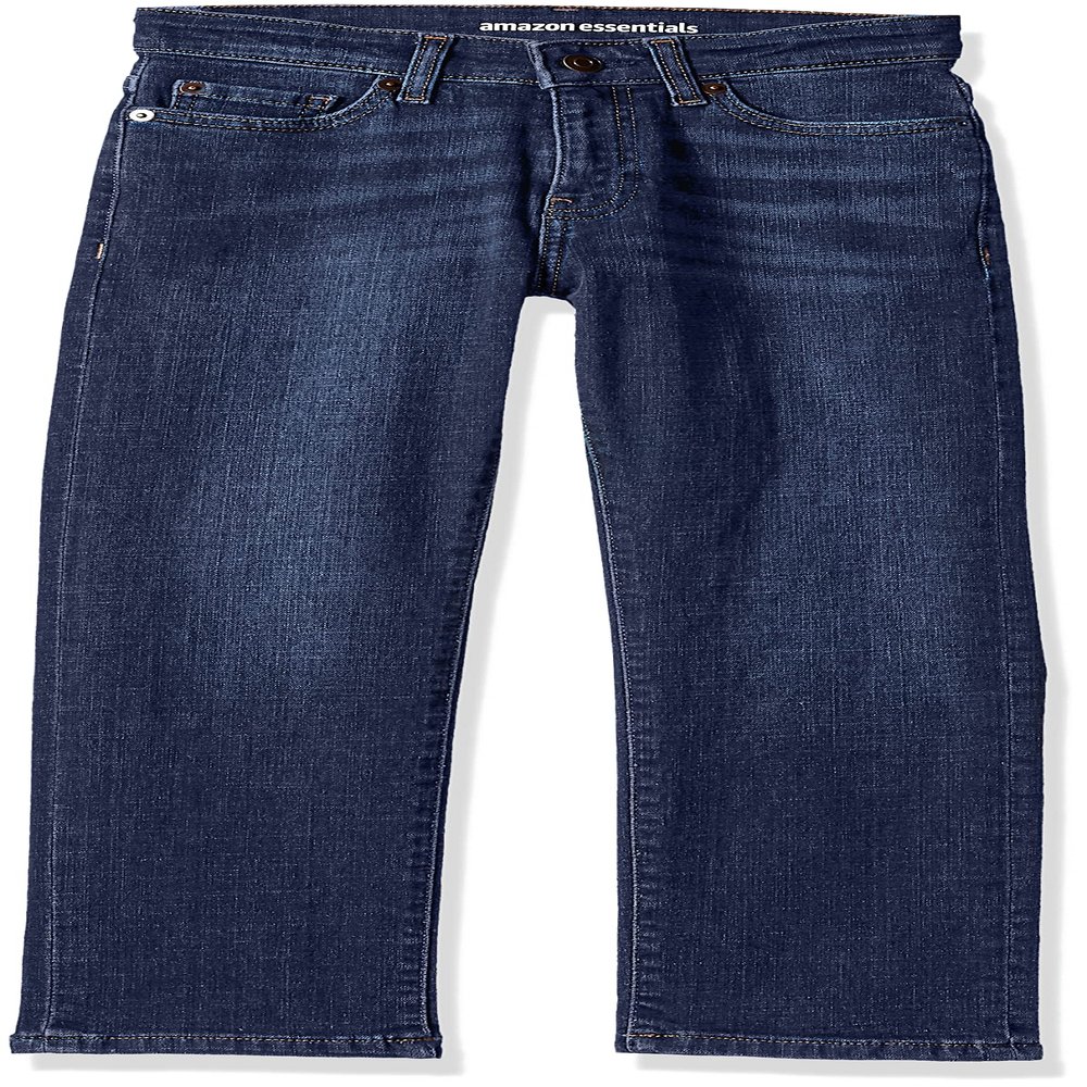 Amazon Essentials Boys' Regular Straight-Fit Jeans, Dark Wash, 6 Plus