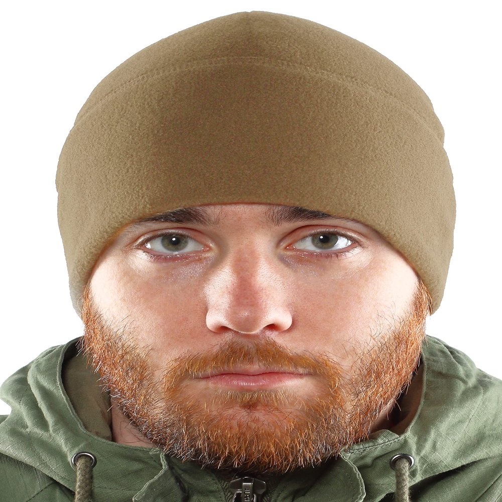 2SBR 2SABERS Fleece Winter Warm Watch Cap - Mens Outdoor Cold Weather Skull Beanie Hat Coyote