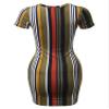 Casucal Printed Sexy Body-con Mini Dress - Made in USA Olive Mustard S view 2