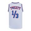 CNALLAR Youth Basketball Jersey 1/3 Tweety Space Movie Jersey 90S Shirts for Kids White (Youth X-Large) view 1
