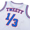 CNALLAR Youth Basketball Jersey 1/3 Tweety Space Movie Jersey 90S Shirts for Kids White (Youth X-Large) view 2