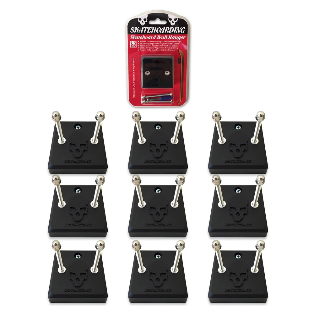 SkateHoarding Skateboard Wall Hanger Hover Mount Display 10-Pack
