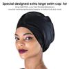 Dsane Extra Large Swimming Cap for Women and Men,Special Design Swim Cap for Very Long Thick Curly Hair&Dreadlocks Weaves Braids Afros Silicone Keep Your Hair Dry(Black/XL) view 2