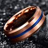 NUNCAD Rings in Tungsten Carbide for Men Beveled Edges Brushed Finish Size 12 view 2