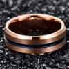 NUNCAD Rings in Tungsten Carbide for Men Beveled Edges Brushed Finish Size 12 view 3