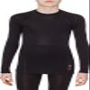 Thermowave - Merino Warm/Junior Merino Wool Thermal Shirt/Black - from 3' 6" to 3' 8" view 1