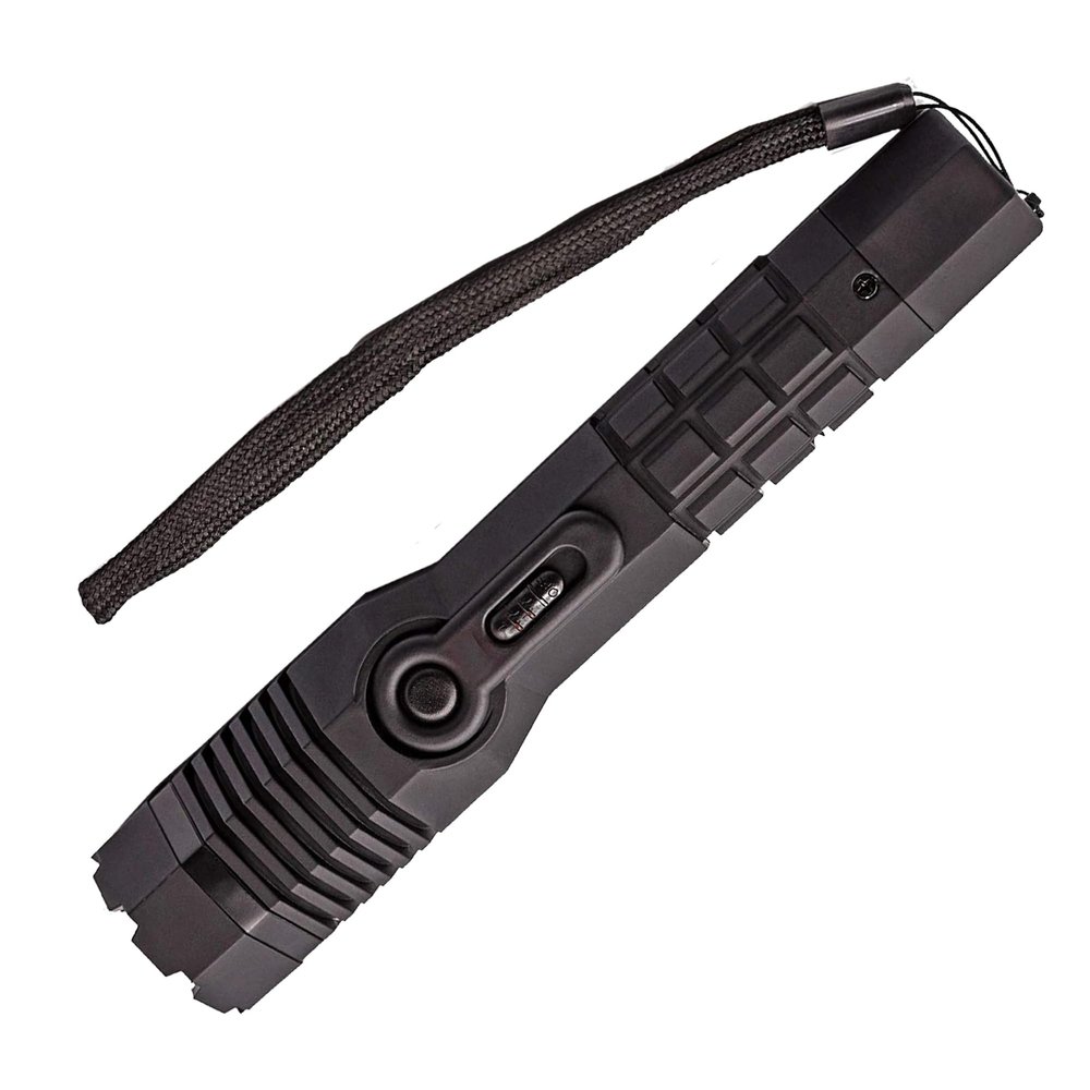 Avenger Defense 2-in-1 Stun Gun Flashlight - Rechargeable Self-defense Tool for Men & Women, Compact Shockwave Tactical Stun Gun with Flashlight, 9,000V, Multiple Light Modes, Holster & Charging Cable