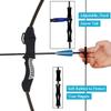 Mxessua 45" Youth Bow and Arrows Set for Kids 8-12 Teens Recurve Archery Beginner Gift Longbow Kit 9 Arrows, 4 Target Face Toy for Backyard Game Age 12-14 14-16 Black view 4