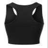 MixMatchy Women's Casual Basic Sports Crop Tank Tops Racerback Running Yoga Tanks Cotton Sleeveless Gym Shirts Black L view 4