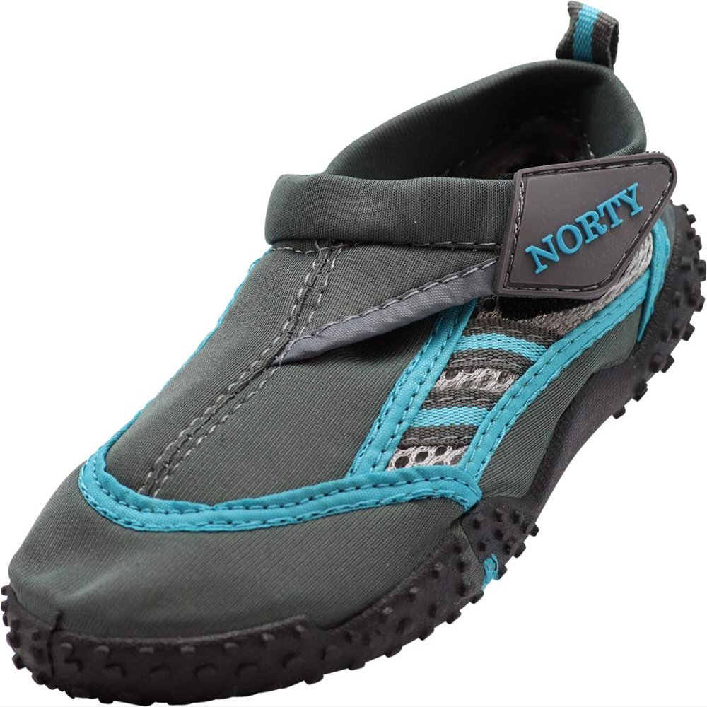 NORTY Wave Aqua Sock - Water Shoes for Kids - Swim Shoes for Kids - Beach Shoes for Kids - Water Socks - Aqua Shoes - Swimming Shoes - Skeletoe - Grey, Blue