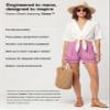 Conceited Womens Shorts High Waisted with Pockets - Casual - Comfy - Lounge - Soft - Spandex - Lavender - Small - Medium view 4