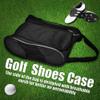 Zerone Portable Shoes Bag Breathable Storage Organiser Zippered Shoe Bag with Pocket for Storing Sports Accessories Unisex(Black) view 4