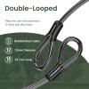 Titanker Bike Lock Cable,12mm Thick Security Cable with Loops Heavy Duty Steel Cable Vinyl Coated Bike Cable Lock Security Chain (4ft, 7ft, 15ft, 30ft) view 4