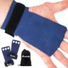 KAYANA 3 Hole Leather Gymnastics Hand Grips - Palm Protection and Wrist Support for Cross Training, Kettlebells, Pull ups, Weightlifting, Chin ups, Workout, & Exercise (Blue, Large) view 1