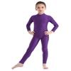 Agoky Kids Girls Metallic Shinny Tank Top Gymnastics Leotard Ballet Dance Wear Jumpsuit Purple Unitard 5-6 view 1