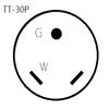 Parkworld 885880A RV 30A to (3) 15A Tri Outlet Household Adapter Cord 125V, Male with Handle TT-30P to (3) 5-15R Female with Lighted (25FT) view 3