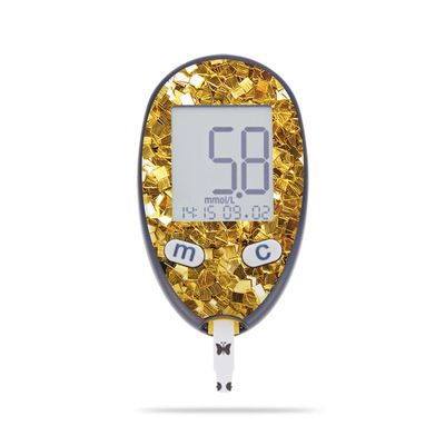 MightySkins Skin Compatible with Abbott Freestyle Freedom Lite - Gold Chips | Protective, Durable, and Unique Vinyl Decal wrap Cover | Easy to Apply, Remove, and Change Styles | Made in The USA