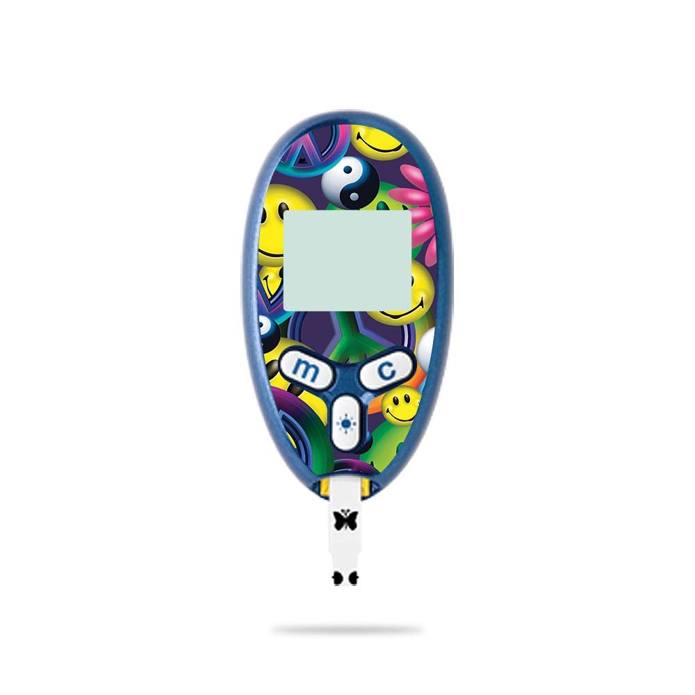MightySkins Skin Compatible with Abbott Freestyle Lite - Peace Smile | Protective, Durable, and Unique Vinyl Decal wrap Cover | Easy to Apply, Remove, and Change Styles | Made in The USA