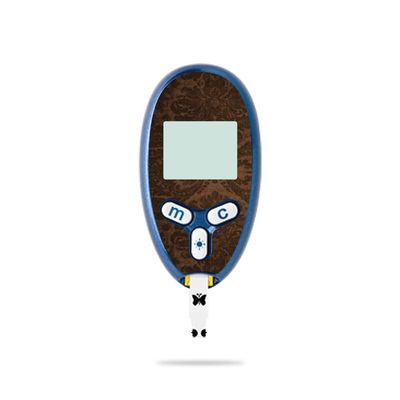MightySkins Skin Compatible with Abbott Freestyle Lite - Brown Linen | Protective, Durable, and Unique Vinyl Decal wrap Cover | Easy to Apply, Remove, and Change Styles | Made in The USA