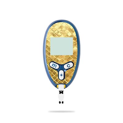 MightySkins Skin Compatible with Abbott Freestyle Lite - Gold Tiles | Protective, Durable, and Unique Vinyl Decal wrap Cover | Easy to Apply, Remove, and Change Styles | Made in The USA