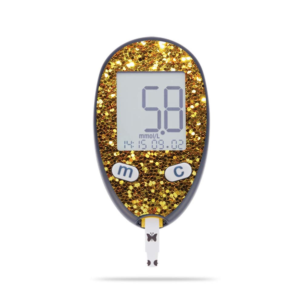 MightySkins Skin Compatible with Abbott Freestyle Freedom Lite - Gold Dazzle | Protective, Durable, and Unique Vinyl Decal wrap Cover | Easy to Apply, Remove, and Change Styles | Made in The USA