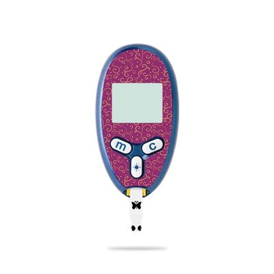 MightySkins Skin Compatible with Abbott Freestyle Lite - Magenta Swirls | Protective, Durable, and Unique Vinyl Decal wrap Cover | Easy to Apply, Remove, and Change Styles | Made in The USA