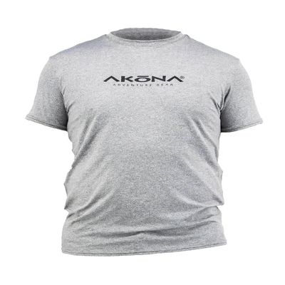 AKONA Men's Short Sleeve Rash Guard, Sun Shirt SPF50+, and Watersports Top. Snorkeling, Surfing, Paddling, Kayaking, Diving (Titanium, 2X-Large)