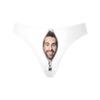 Custom Personalized Photo Printed Face Husband Boyfriend Face White Novelty Women's Thong G-Strings Briefs Shorts XXL view 1