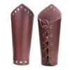 AZORA Leather Arm Guards Archery Gauntlet Wristband Medieval Leather bracers Viking Cosplay Wrist Guard for Men Women (2PCS Pack) view 1