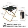 AOUTACC Ultralight Portable Folding Camping Stool for Outdoor Fishing Hiking Backpacking Travelling Outdoor Little Stools (Large Size: 11.8"x11"x11.4", Black) view 3