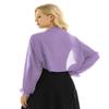 Alvivi Women's Sheer Mesh Chiffon Beachwear Swim Cover Ups Bikini Shrug Cardigan Nightwear Light Purple One Size view 4