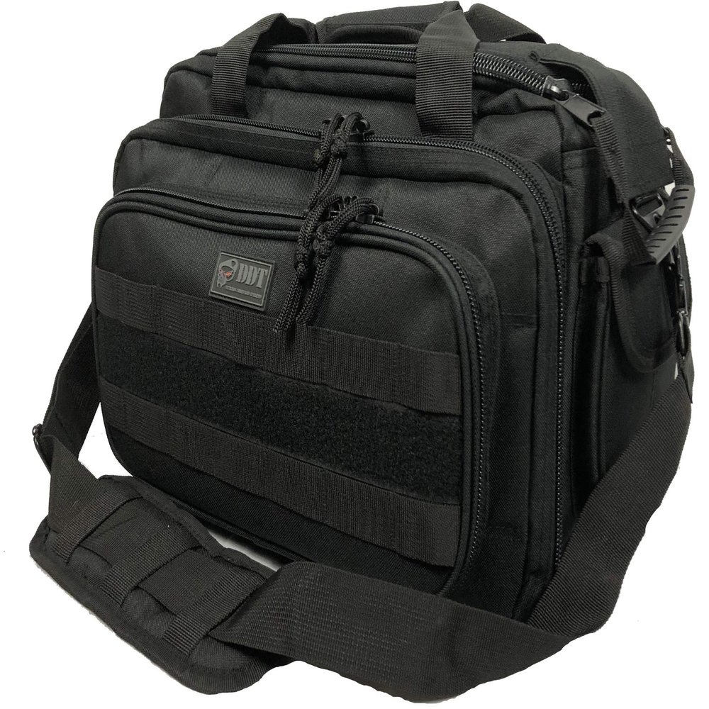 DDT VETERAN OWNED AND OPERATED Ranger 2 Pistol Padded Range Bag, 1000D, Locking Zippers, Color Black