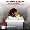 Acrylic Display Case for Full Size Football Helmet Premium Football Display Case with Clear Base & Gold Risers Protects Sports Memorabilia & Collectibles, Dimension 14.5" L x 11" W x 12" H(A002-GR) view 2