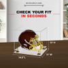 Acrylic Display Case for Full Size Football Helmet Premium Football Display Case with Clear Base & Gold Risers Protects Sports Memorabilia & Collectibles, Dimension 14.5" L x 11" W x 12" H(A002-GR) view 3