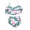 Family Matching Swimwear - Swimsuits for Girls Women High Waist Bikini Family Matching Swimwear Mommy and Daughter Bathing SuitBlue 1 view 1