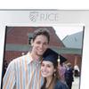 M. LA HART Rice University Polished Pewter 5x7 Picture Frame view 2
