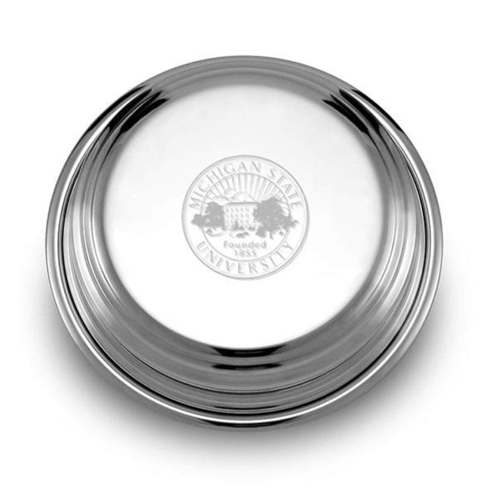 M. LA HART Michigan State Pewter Paperweight