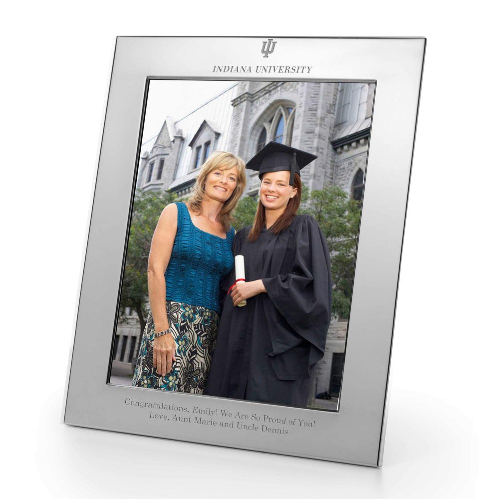 M. LA HART Indiana University Polished Pewter 8x10 Picture Frame