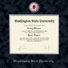 M. LA HART Washington State University Diploma Frame - Excelsior view 2