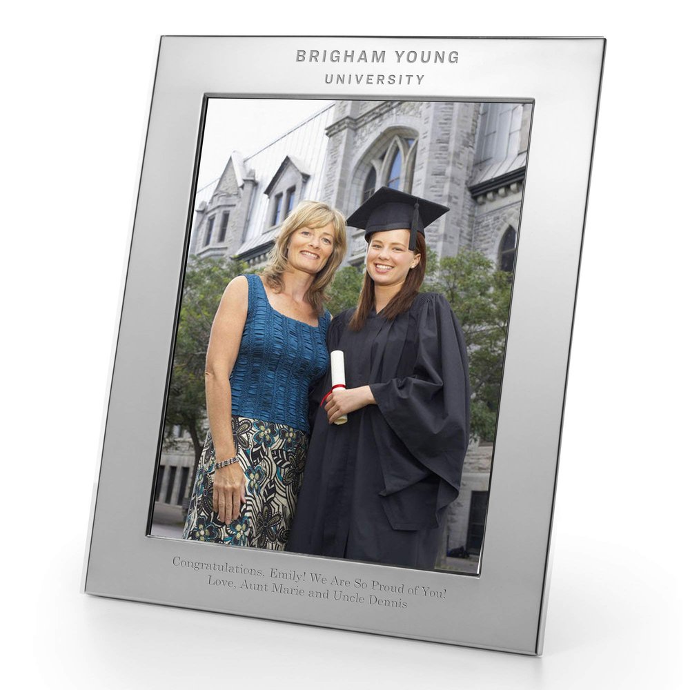 M. LA HART Brigham Young University Polished Pewter 8x10 Picture Frame