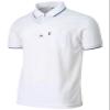 BCPOLO Mens Quarter Zip Up Polo Shirt Short Sleeves Zip Athletic Golf Polo Shirt White-S view 1