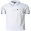 BCPOLO Mens Quarter Zip Up Polo Shirt Short Sleeves Zip Athletic Golf Polo Shirt White-S view 2